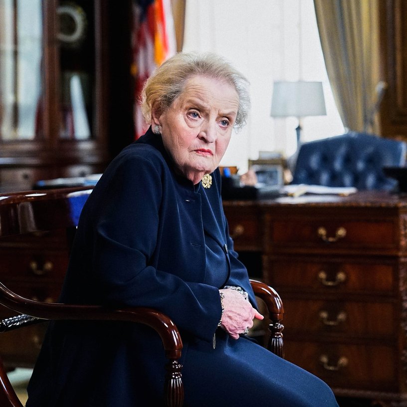 Madeleine Albright: a tortoise brooch