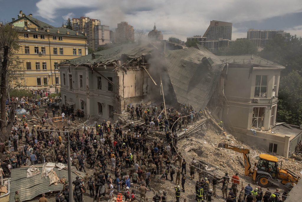 Russia hits children’s hospital in Kyiv
