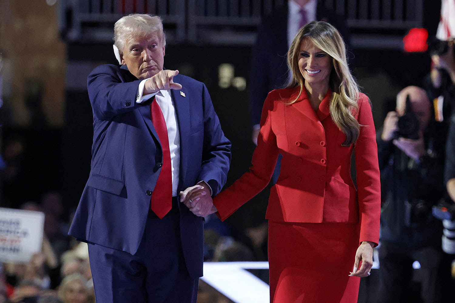Melania Trump is no fan of the spotlight – but she remains firmly by her husband’s side