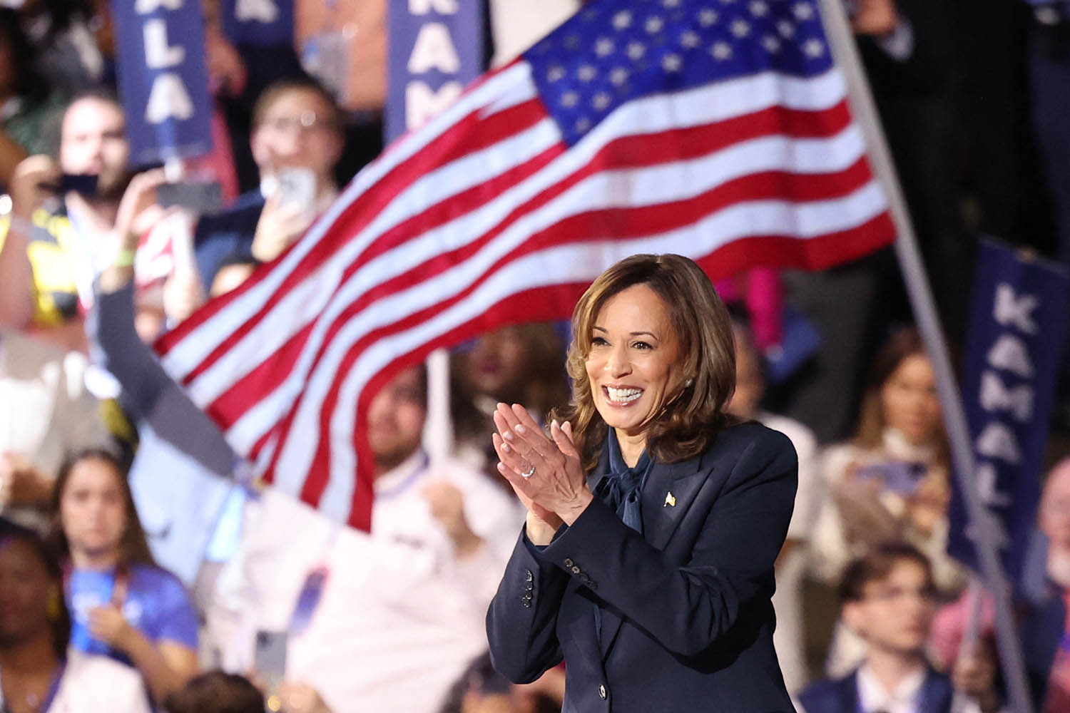 The men in Kamala Harris’s life have freed her up to run as a woman