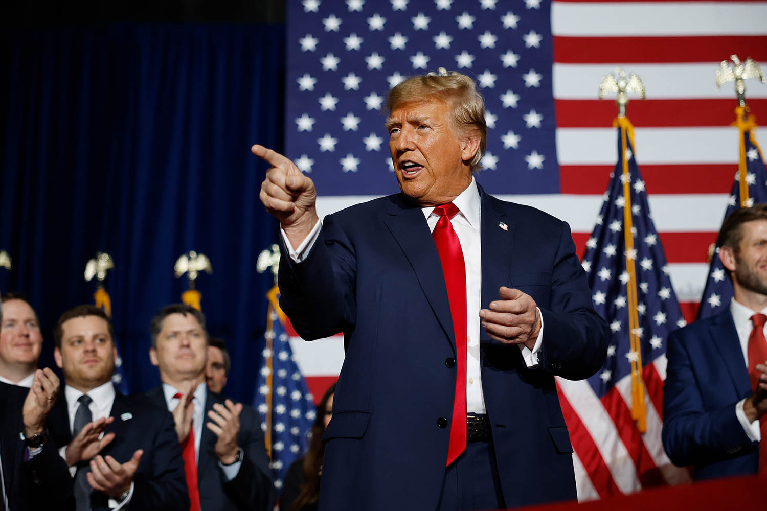 Trump secures record victory in first key contest of Republican nomination