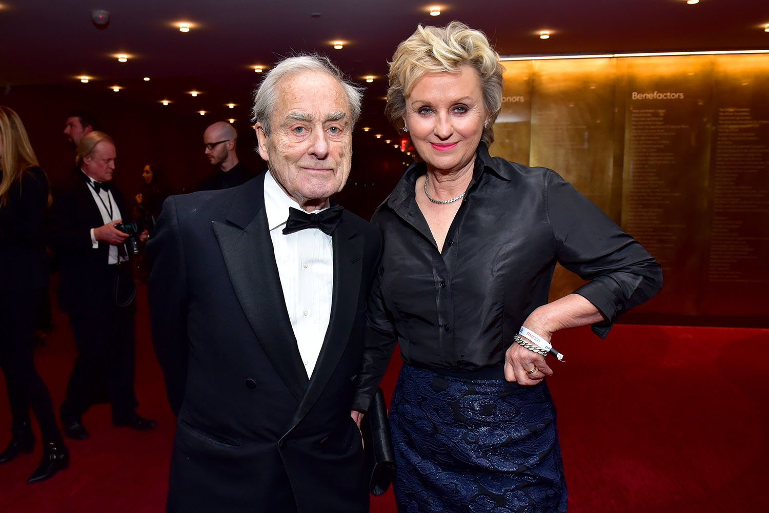 Sir Harold Evans and Tina Brown attend the 2018 TIME 100 Gala, NY